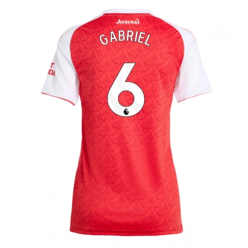 Billige Fotballdrakt Arsenal Gabriel Magalhaes #6 Replika Hjemmedrakt Dame 2025-26 Kortermet Billige Fotballdrakt Arsenal Gabriel Magalhaes #6 Replika Hjemmedrakt Dame 2025-26 Kortermet